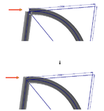 Поддержка форм линий разрыва на изогнутых балках генератора рам