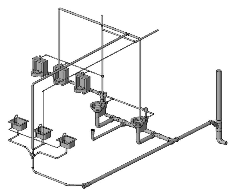 Пример модели сантехнических систем